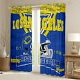 thumbnail image 2 of Manfei Rugby City Curtains and Drapes (42x84),Sports Theme Blackout Curtains for Bedroom,Los Angeles Curtains Pack of 2 (42x84) For Teens,Ultra Soft Bedroom Decor, 2 of 6