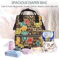 thumbnail image 5 of Pofeuu Robot and Monsters Print Diaper Bag Backpack, Multifunction Travel Pack Maternity Baby Changing Bags, Large Capacity, Waterproof, 5 of 6