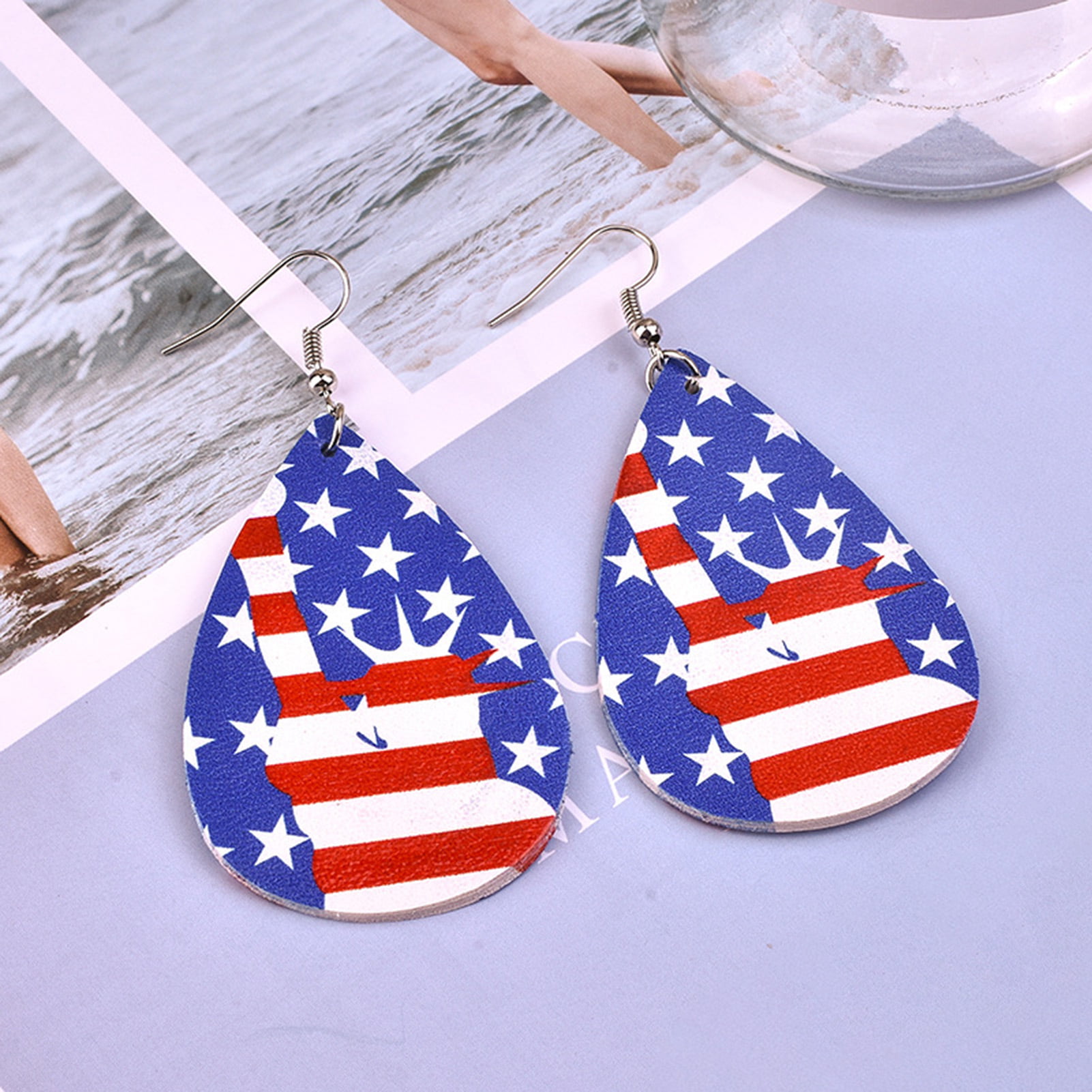 Striped Leaf Earrings Faux Leather Earrings Shiny Earrings Party Favors Great Gift Choose Your Color Colorful Cute Jewelry