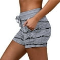 thumbnail image 4 of TRUBKH Running Shorts for Women Womens Work Shorts Exercise Shorts for Women Biker Shorts with Pockets Womens Gym Shorts Athletic Shorts for Women Work Out Shorts Gray M, 4 of 7