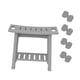 thumbnail image 2 of Banco de ducha, taburete, asiento de baño, cambiador de zapatos, regalo con estante de almacenamiento para Gris, 2 of 9