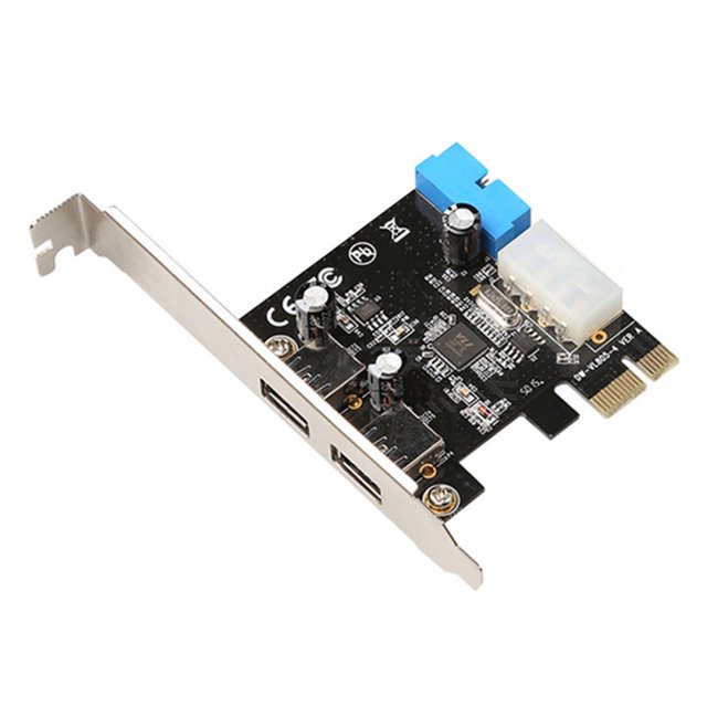 2 Puertos USB PCIE Tarjeta Expansión PCI Express A USB 3.0 Adaptador Concentrador 20 Pines