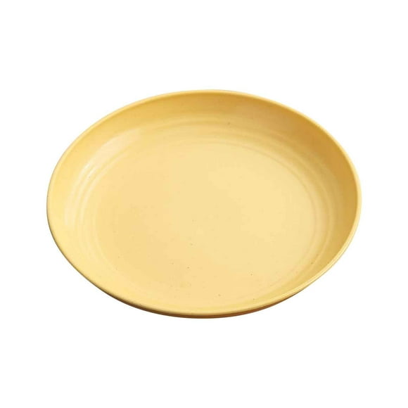 EARKITY Wheat Straw Plates, Unbreakable Deep Dinner Plates, Dishwasher Safe Kitchen Plates, Microwave Safe Plate, BPA-Free Cereal Plates, Plastic Round Plates Reusable for Kids Toddlers Adults