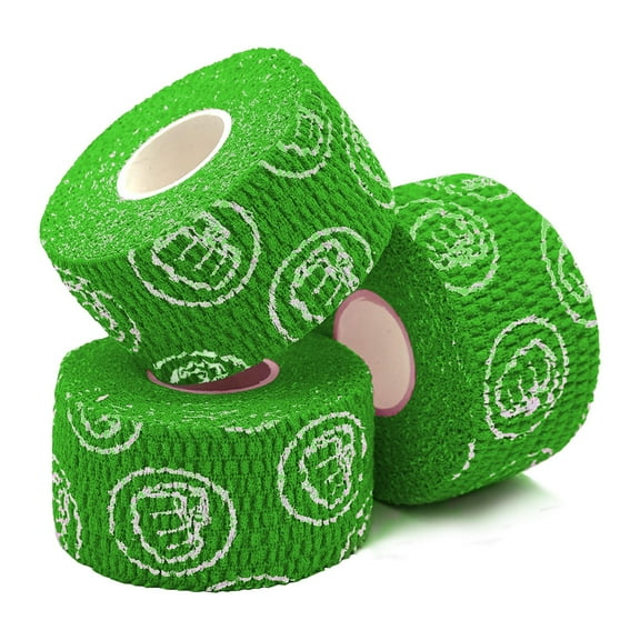 WOD Nation Weightlifting Hook Grip Athletic Tape, Flexible Fabric Thumb & Finger Tape - Easy-Tear, Sweat-Proof, Durable Strips for Powerlifting & Gym, 24-Pack (23 ft Rolls) - Green