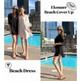 thumbnail image 3 of Ekouaer Coverups for Women Knee Length Swim Cover Up Dress 2025 Flowy Swimsuit Coverup Summer Hawaiian Beach Coverups Colored Leaves, 3 of 5
