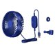 thumbnail image 2 of Ventilador de refrigeración USB para coche, ventilador de circulación de aire, reposacabezas giratorio portátil para asiento trasero Azul, 2 of 9