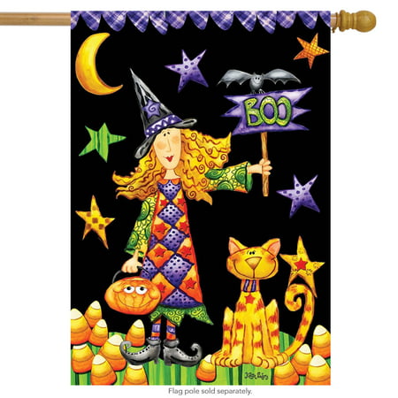 boo witch halloween house flag boo bat primitive briarwood lane 28