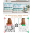 thumbnail image 4 of Hokiten Pillow Cases Standard Size Set of 2, Lumbar Pillow Covers, Coastal Christmas Tree Satin Pillowcases with Zipper for Hair/Skin, Modern Oil Painting Beach Xmas Tree 20x26 Inches, 4 of 6