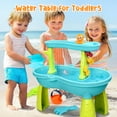 thumbnail image 5 of Beefunni Sand Water Table Toys for Toddlers,2-Tier Rain Pond Activity Sensory Play Table Beach Summer Outdoor Toys for Toddlers 1-3, 5 of 8