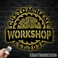 thumbnail image 4 of Craftnamesign Custom Wood Shop Lumberjack Carpentry Metal Art, 4 of 5