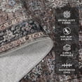 thumbnail image 4 of Living Room Rugs 10x13 Large Vintage Printed Area Rugs with Non-Slip Backing, Stain-Resistant Oriental Accent Rugs, Washable Farmhouse Low Pile Rugs for Bedroom, Office, Brown, 4 of 7