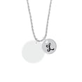 thumbnail image 2 of Delight Jewelry Acrylic 1 1/8" Disc Imitation Pearl Silvertone Script Initial Disc - L - Charm Necklace, 20"+3", 2 of 4