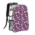 thumbnail image 3 of Gaeub Cute Squirrel Floral Print Clear Backpack ,Clear Transparent Backpack, PVC Bag with Side Pockets,for Concert, Beach, Work, Travel & Sporting, 3 of 7