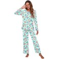 thumbnail image 4 of Pyjama à Manches Longues pour Femmes Col Rond Doux, 4 of 5