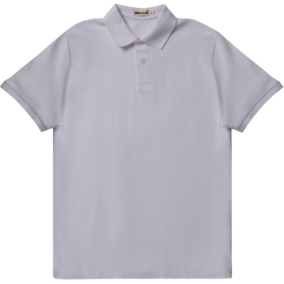 Whiskey and Oak Classic Fit Short Sleeve Polo Shirts for Men (White, X-Large)