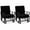 Black, variant on Costway 2PCS Patio Rocking Chair with Cushion Heavy-Duty Metal Frame Smooth Glider Outdoor