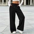 thumbnail image 6 of MLCDZ Fall Sweatpants for Women Baggy Wide Leg Elastic Waist Drawstring Lounge Sweat Pants with Pockets Lightweight Breathable Golf Athletic Trousers, 6 of 9