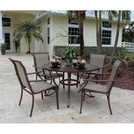 Hospitality Rattan Chub Cay Patio 5 Piece Dining Set