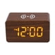thumbnail image 2 of Nightlight Wireless Charging LED Wooden Alarm Clock, Multifunctional Voice Controlled Mute Electronic Clock, Wireless Charging Clock, 2 of 4