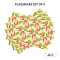 thumbnail image 2 of Placemats Set Of 4 / 6, Lime Shrimp Placemats For Dining Table Indoor/Outdoors Heat Resistant Washable Placemats 18" X 12", 2 of 8