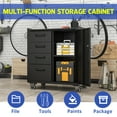 thumbnail image 6 of Heavy-Duty Metal Garage Storage Cabinet with Wheels - Sturdy and Durable Tool Storage Cabinet for Garage, Office, and Home Organizer Solutions, 6 of 12
