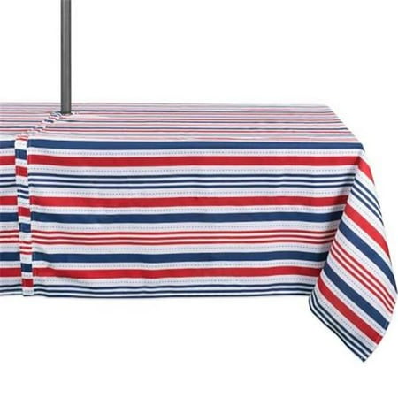 

Patriotic Stripe Outdoor Tablecloth With Zipper 60x120 inch