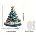 thumbnail image 3 of Elegant Festive Christmas Tree Tabletop Ornament For Desk - 2D Acrylic Transparent Sparkling Design, Versatile Holiday Home & Office Decor, 3 of 6
