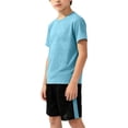 thumbnail image 5 of Boys Athletic Shorts Set 2 Piece Summer Clothes Outfit with Graphic Tee and Boys Basketball Shorts for Active Kids Casual Sports Suit, 5 of 6