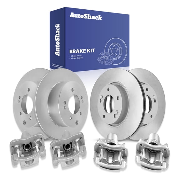 AutoShack Front & Rear Brake Rotors & Calipers for Kia, Soul 2010-2011, FWD L4 1.6L 2.0L