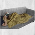 thumbnail image 6 of Music Soft Flannel Fleece Throw Blanket, Jazz Music Equipments with Vintage Background Retro Style in Music Themed Print, Cozy Plush for Indoor and Outdoor Use, 70" x 90", Cream Brown, by Ambesonne, 6 of 6