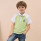 thumbnail image 1 of Blusa y camisa de manga corta con cuello vuelto para niños, camisa informal de manga corta con botones y solapa estampada para niños y niñas, parte superior de poliéster para niños, 1 of 7