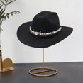 thumbnail image 3 of Eosunjian Cowboy Hat Polyester Lightweight Cowboy Hat Cowboy Hat for Women Men Brim Western Style with Bull Head Band Decoration Lightweight for All-day, 3 of 8