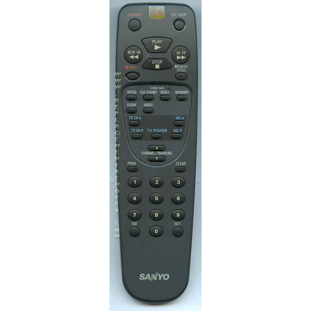 SANYO VWM340 (p/n 6450089831) VCR Remote Control (refurbished