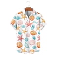 thumbnail image 6 of Awdenio Tshirts Shirts for Men Summer Beach Hawaiian Shirt Short Sleeve Casual Button Down Tropical Beach Aloha Shirts, 6 of 6
