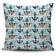 thumbnail image 1 of Anchor Flower Funda de cojín con estampado de rayas azules, 1 of 5