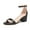 Black Matte, variant on Women's Low Chunky Heel Sandal Ankle Strap Open Toe Block heels Party Dress Shoes for Lady Red Size 9
