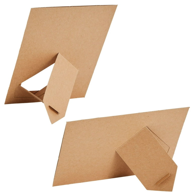 Juvale 50 Pack Kraft Paper Picture Frames 4x6, Cardboard Photo Easels for DIY Projects, Crafts