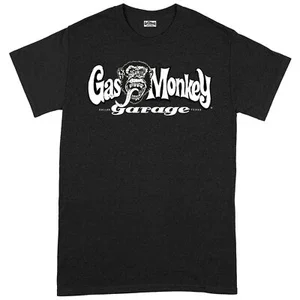 RARE Gas Monkey Garage T Shirt Handlebar Hot Rod Official Black Mens Tee Fast N Loud
