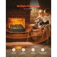 thumbnail image 6 of 20" Electric Fireplace with Remote Control | 5 Adjustable Flame Brightness Levels | 12-Hour Timer | Efficient Log Heater, 6 of 11