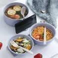 thumbnail image 3 of Ramen Bowl Cooker Set - Wheat Straw Instant Noodles Bowl with Handles, 3 of 5
