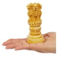 thumbnail image 4 of IBA Indianbeautifulart Ashok Pillar National Emblem Resin Statue Decorative Ashoka Stambh’s Idol Indian Memento Mini Showpiece Table Décor-GC, 4 of 6
