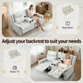 thumbnail image 6 of Korser 2-Seater Loveseat Recliner, Reclining Sofa with USB Ports, Cup Holders for Home Theater,White, 6 of 8