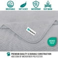 thumbnail image 3 of PetAmi Waterproof Dog Blanket, Leakproof XL Pet Blanket for Large Dogs, Furniture Sofa Couch Cover Protector, Fleece Cat Throw Bed Crate Kennel, Reversible Washable Soft Plush, Twin 60x80 Light Gray, 3 of 7
