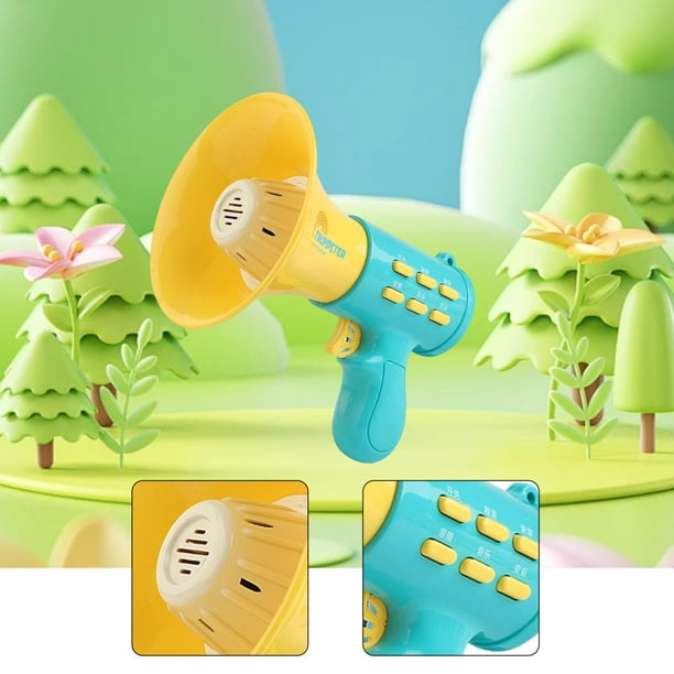 Child Voice Changer Toy Megáfono Mini para Niños con Altavoz Amplificador Función Musical Grabación Y Reproducción Material Pp Duradero Suitable para Azul