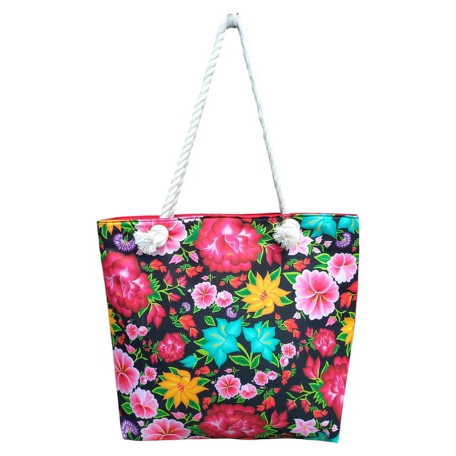 Bolsa de Tela Estampado Flores