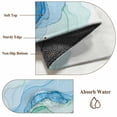 thumbnail image 6 of Round Area Rug 5 Ft, Turquoise Blue Marble Washable Non-Slip Circle Carpet for Living Room/Bedroom, Abstract Art Modern Fluid Marble Low-Profile Runner Mats Collection Rugs for Indoor, 6 of 7