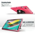 thumbnail image 6 of Dteck Galaxy Tab S5e 2019 Case with Soft Screen Protector, 360 Rotating Kickstand Full-Body Impact Resistant Cover with Hand Strap For Samsung Galaxy Tab S5e 10.5 Inch 2019 (SM-T720 /SM-T725), Pink, 6 of 10