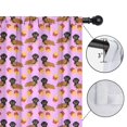 thumbnail image 4 of Blackout Kids Curtains,Pink Dachshund Chips Childrens Insulated Curtains Set Of 2,Bedroom Essentials,Toddler Room Decor 52x84in(132x213cm), 4 of 4