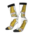 thumbnail image 2 of Uemuo Gnome Sweet Honey Pattern Women's Crew Socks, Soft Durable Breathable Moisture-Wicking with Odor Control Cotton socks, 2 of 9