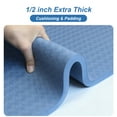 YR Large Gym Mat 78"X51" 1/2" Thick Foam Fitness Mats for Exercise Home